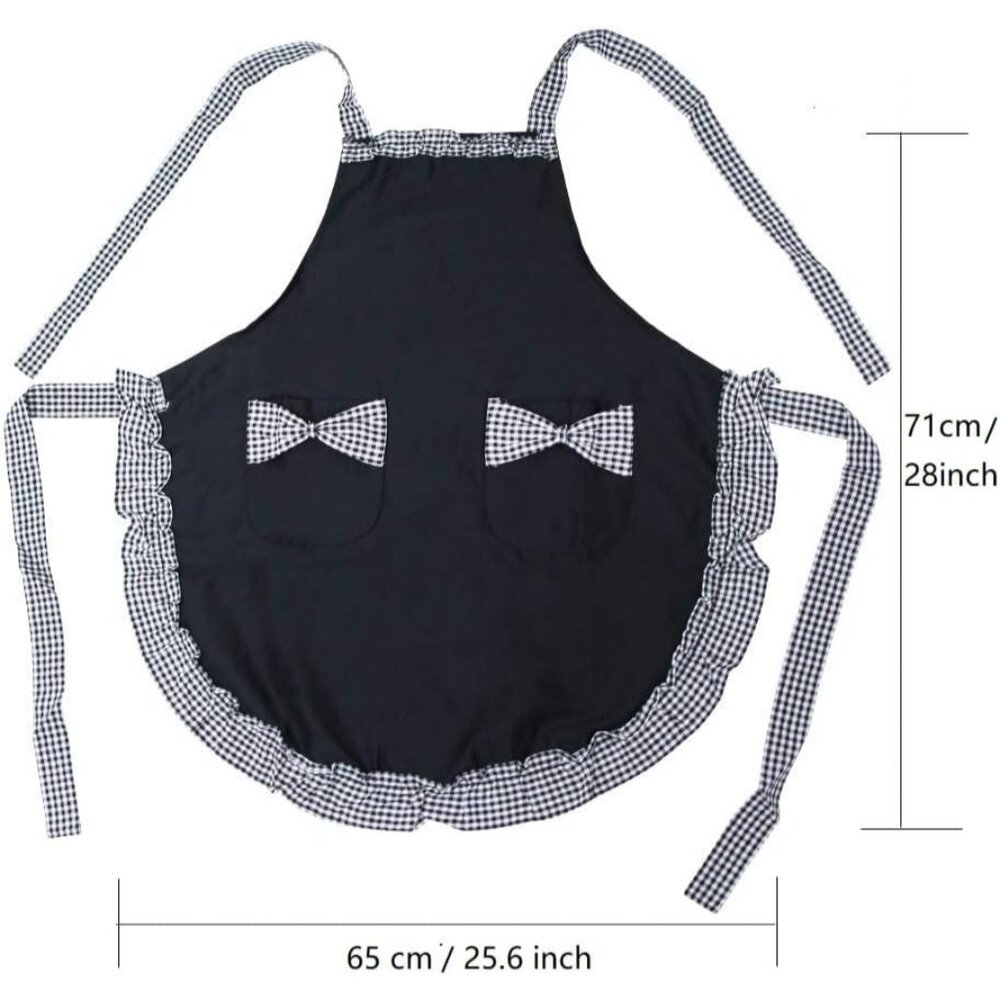 Cute Retro Lovely Vintage Ladies Kitchen Flirty Vintage Aprons for Women Girls w - Picture 2 of 5